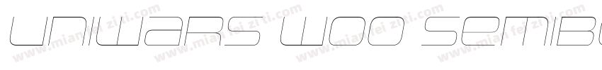 Uniwars W00 SemiBold Italic字体转换